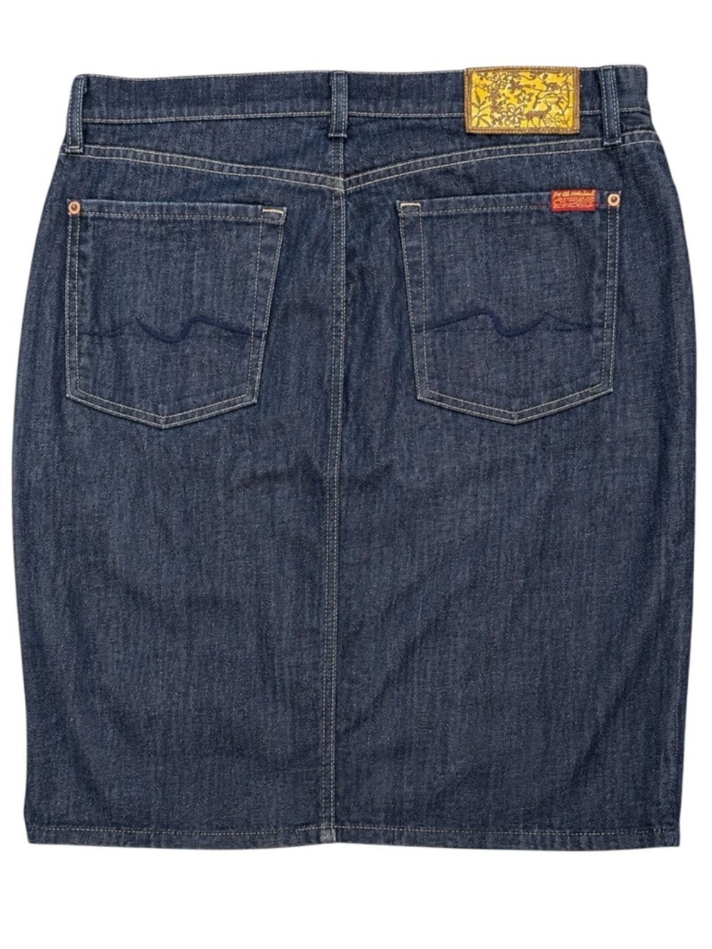 Seven For All Mankind Roxy Y2K Dark Wash Denim Skirt Size 31 - Picture 2 of 7